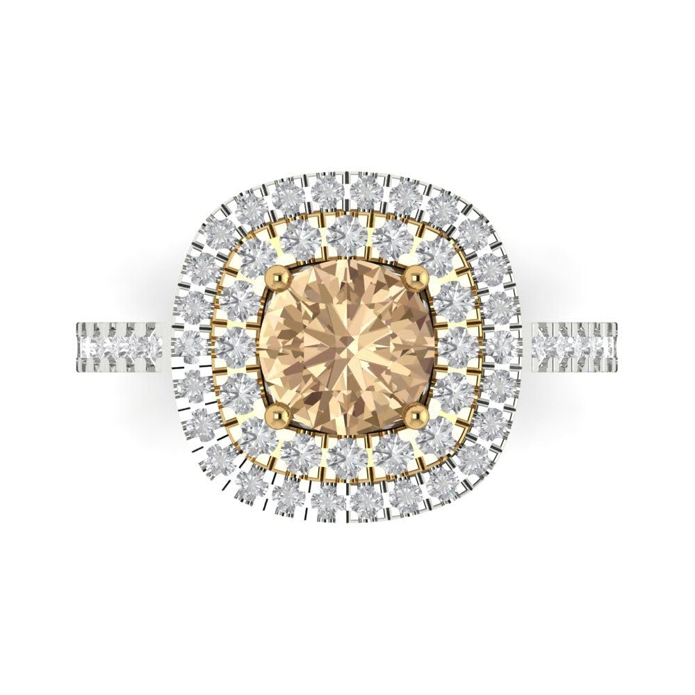 1.75ct Moissanite Engagement Ring 14k Gold - Anniversary & Bridal Jewelry for Women