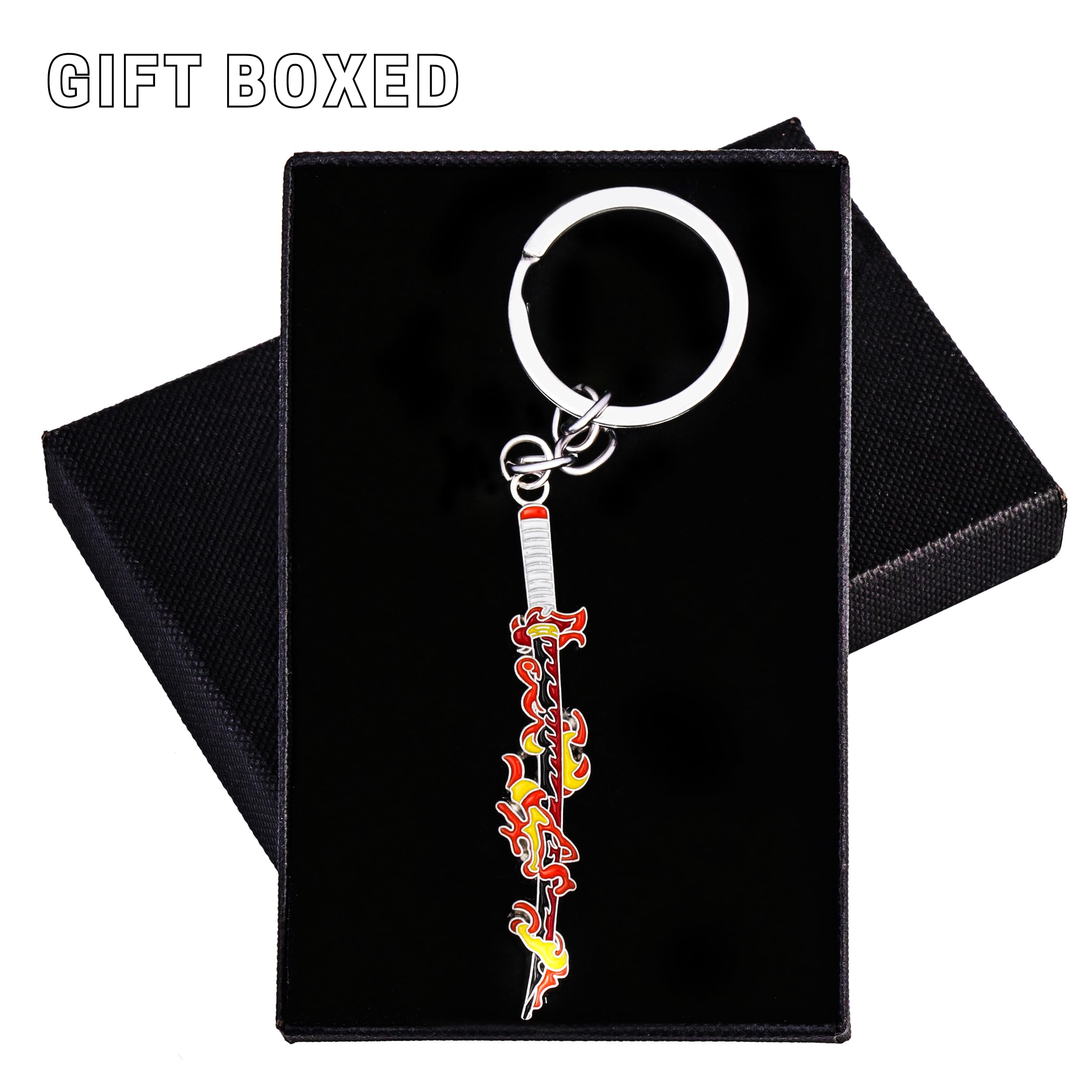 Demon Slayer Keychain - Anime Sword Key Ring for Cosplay & Car Keys - Perfect Gift for Demon Slayer Fans - Cool Katana Keychain for Anime Lovers & Collectors (Great for Cosplay Events, Keychains Collection, and Everyday Use)