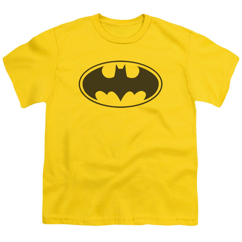 Batman Black Bat Graphic T-Shirt for Kids - Youth Size YM - Superhero Costume & Casual Wear