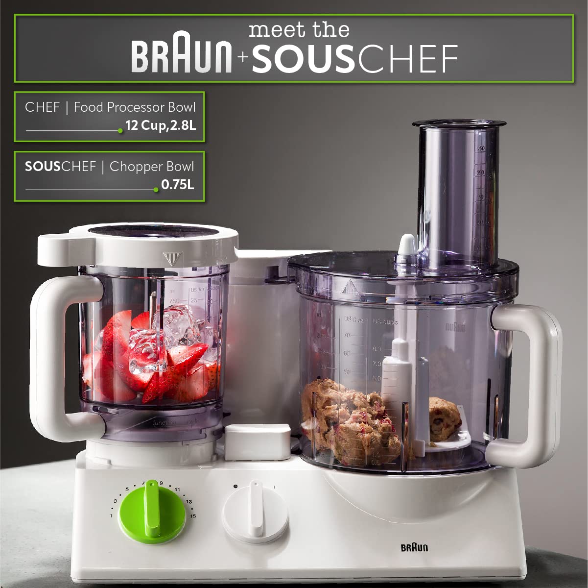 Braun 12-in-1 Multi-Functional Food Processor | Kitchen System with Dual Control Technology, Chopper, Blender, Juice Extractor & Citrus Juicer | Includes French Fry Disc | Made in Europe with German Engineering | Perfect for Meal Prep, Smoothies & Healthy Cooking