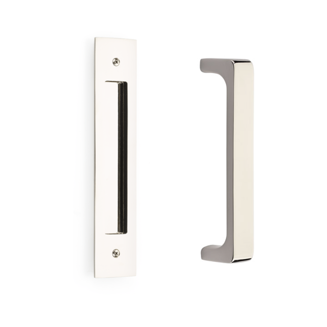 Interior Door Flush Pull and Handle Set - Front & Back Hardware for Smooth Operation | Perfect for Bedrooms, Bathrooms, and Closets