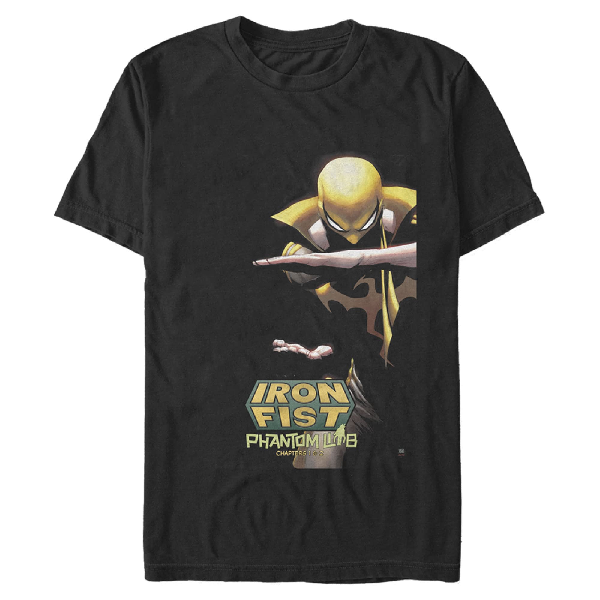 Marvel Men's Big & Tall Iron Fist Graphic T-Shirt | Official Licensed Superhero Tee for Plus Size Men | Casual Wear, Cosplay & Comic Con Outfits