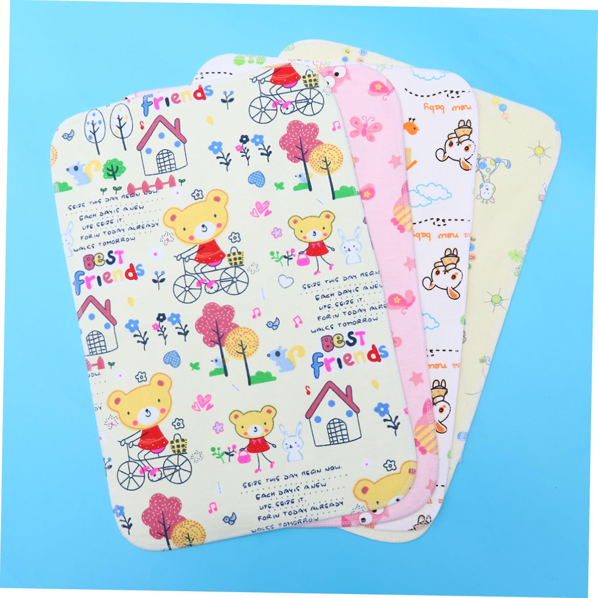 Totority 8-Pack Waterproof Washable Changing Pad Covers - Soft Mattress Pad Protector for Baby Diaper Changing, Travel & Home Use