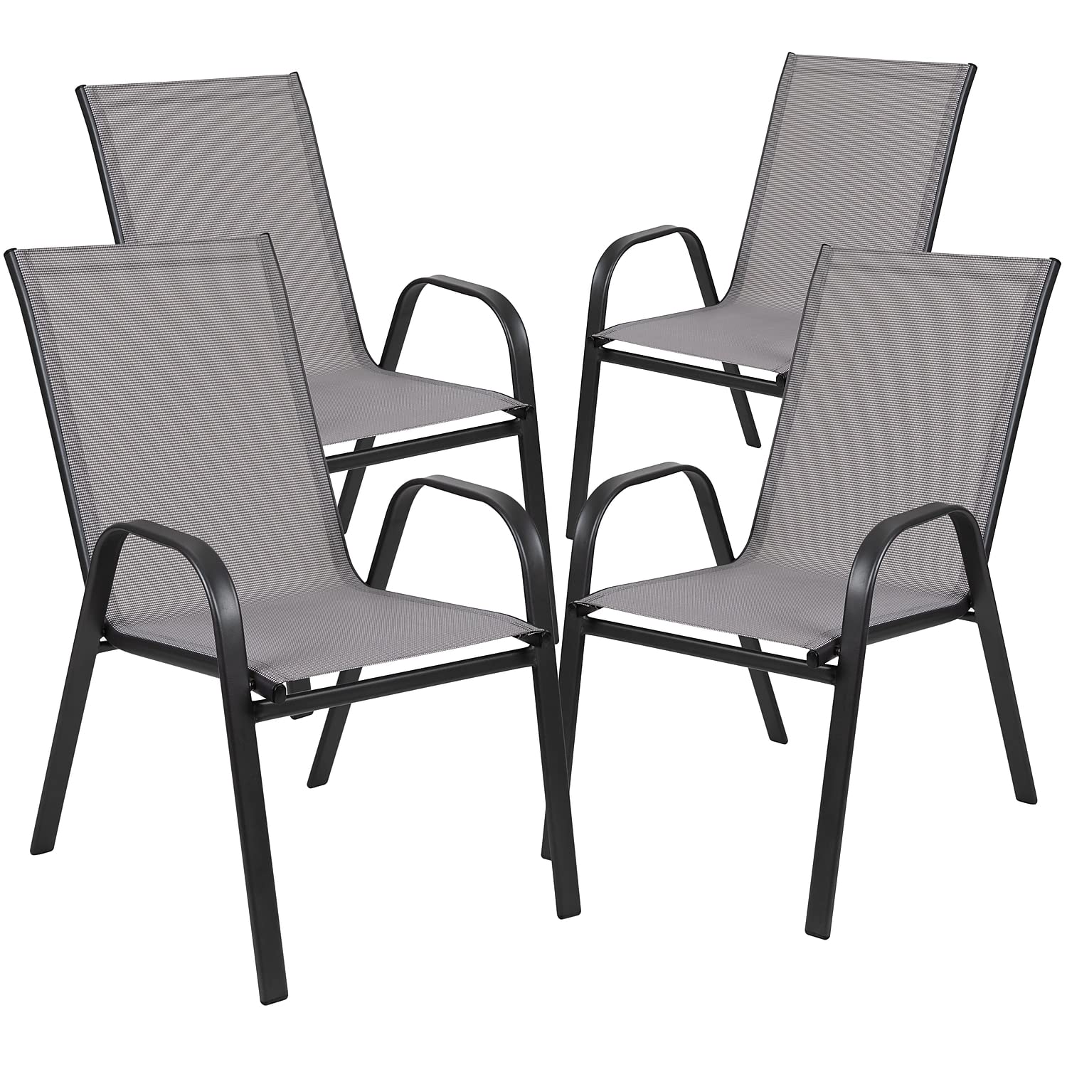 Flash Furniture 2 Flex Comfort Stack Chairs with 23.5