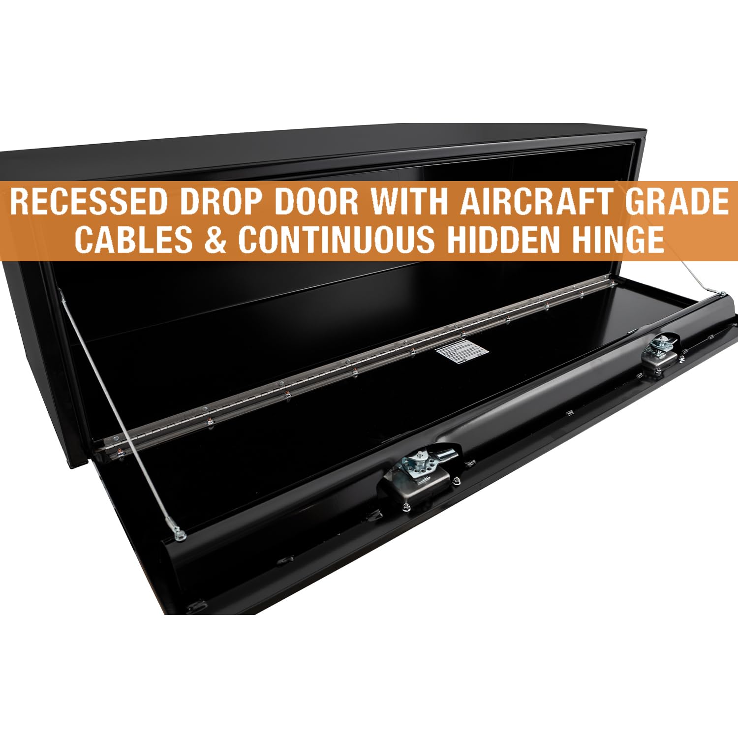 Buyers Products 1703326 Black Steel Underbody Truck Tool Box with Lockable T-Handle Latch - 15 x 13 x 36 Inch Heavy Duty Storage Chest | Made in USA | Perfect for Truck Bed Organization, Work Tools & Equipment Protection | Ideal for Contractors, Landscapers & Pickup Truck Owners