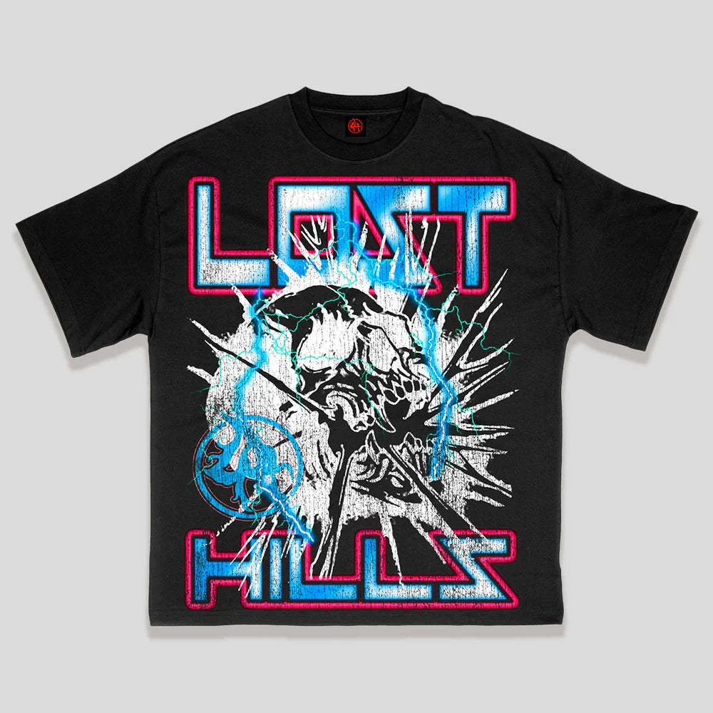 Lost Hills Mind Control Graphic Tee - Black Cotton T-Shirt for Men | Streetwear Fashion & Urban Lifestyle
