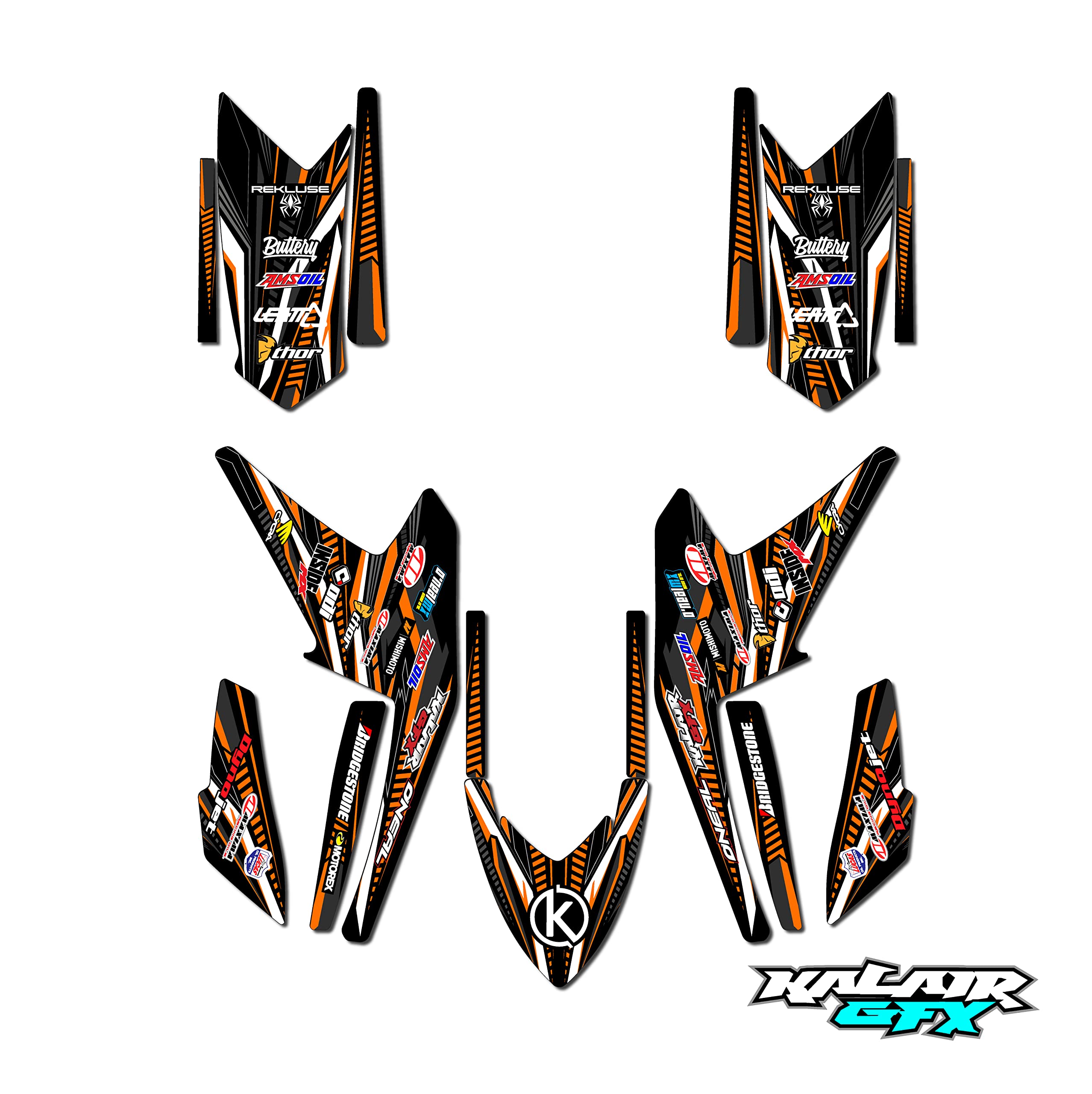 Arctic Cat DVX400 DVX-400 (2005-2008) ATV UTV Custom Racing Graphics Kit - 21 Mil Thick Orange Prime Series Stickers & Decals (No Plastics Included) - Perfect for Off-Road Racing, Trail Riding & ATV Customization