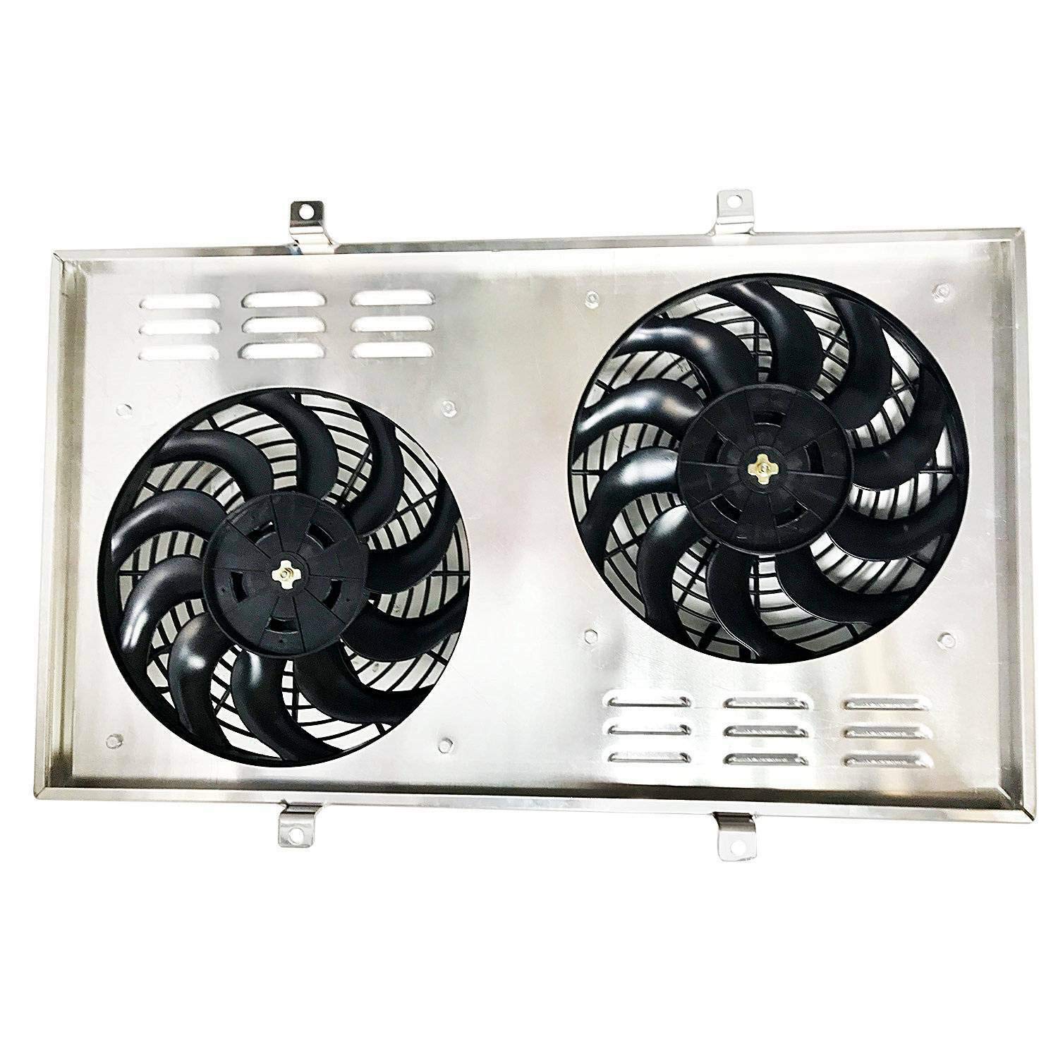 Aluminum Radiator Shroud Fan Kit for 1975-1979 Ford LTD II Ranchero Thunderbird Torino, Lincoln Mark V IV, Mercury Cougar Montego V8 Engine - High Performance Cooling Upgrade for Classic Car Restoration & Hot Rod Builds