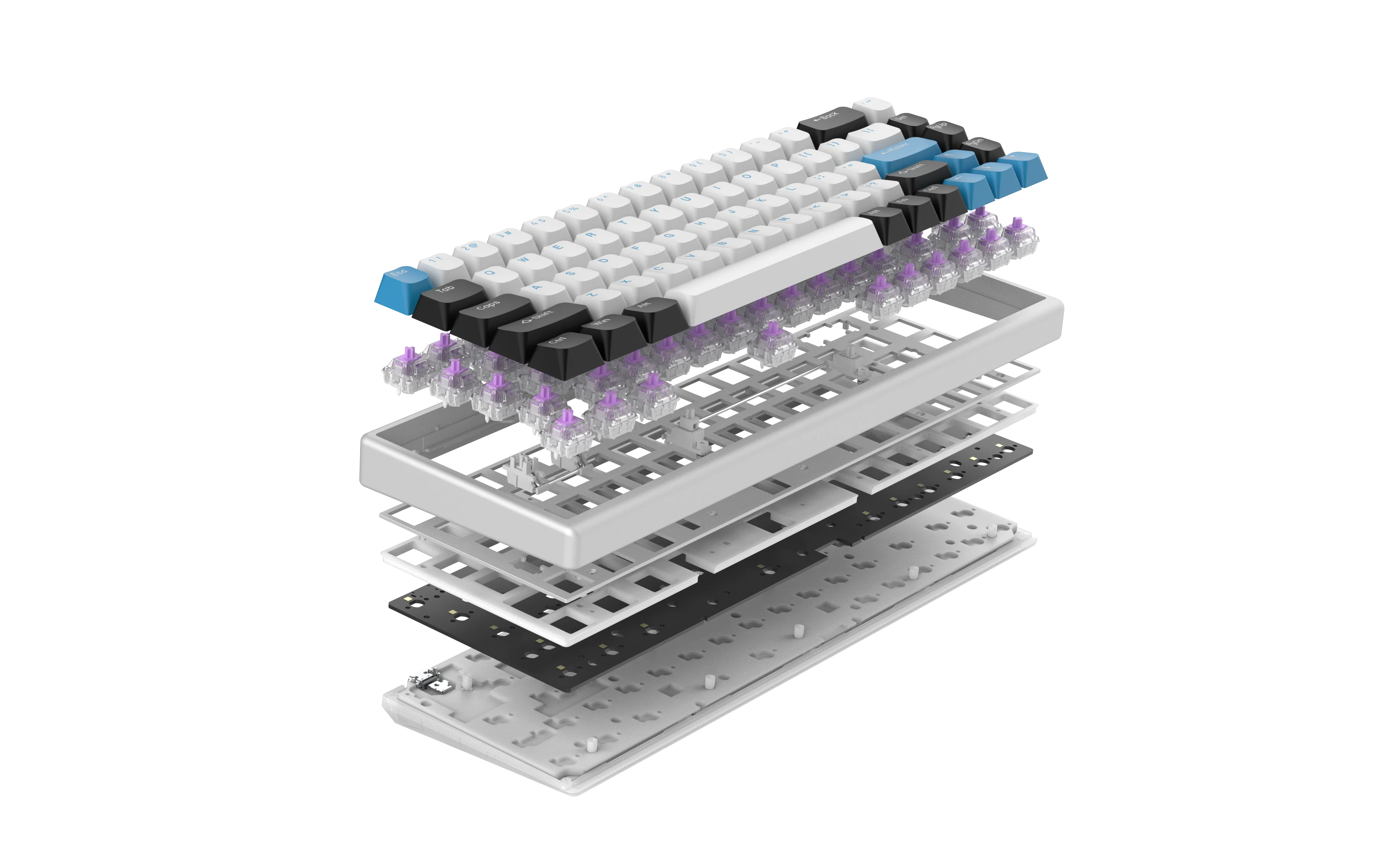 Arbiter Studio Polar 65 Hall Effect Magnetic Rapid Trigger Gaming Keyboard - Kumo Blue | Ultra-Responsive for Competitive Gaming & Typing