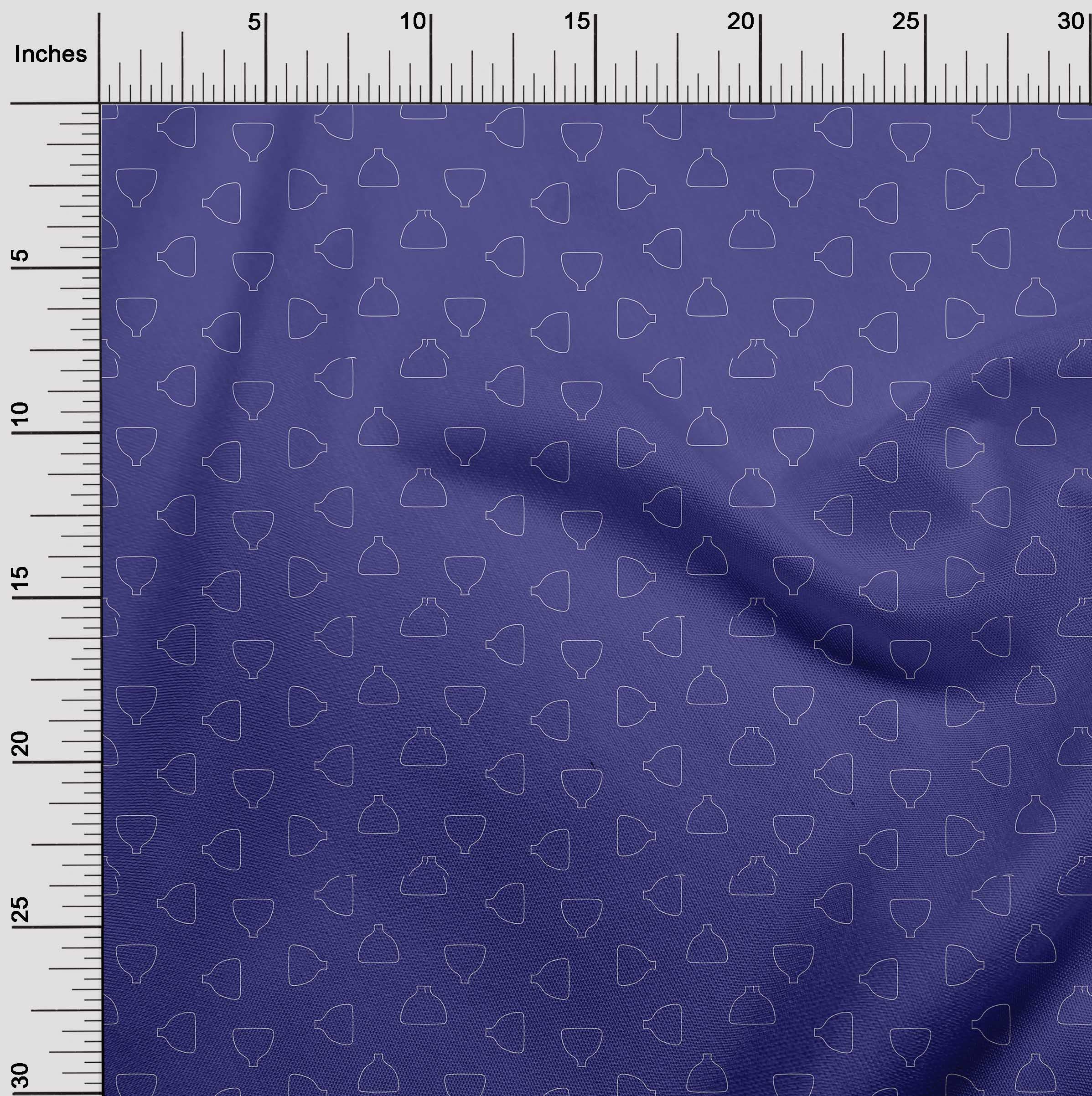 oneOone Georgette Viscose Purple Floral Printed Fabric by The Yard - 42 Inch Wide for DIY Clothing, Dresses, Scarves & Home Decor Sewing Projects
