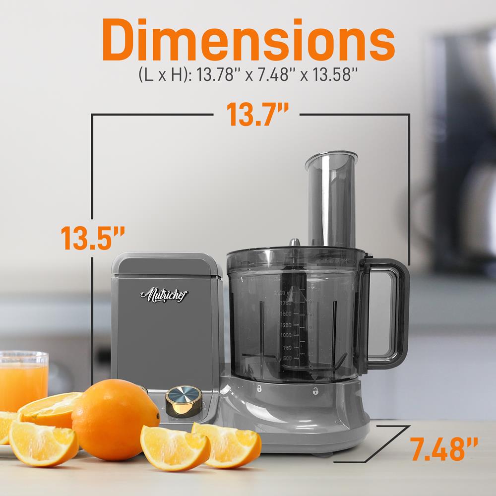 Premium 7-in-1 Multifunction Food Processor - Powerful 1000W Electric Blender, Chopper, Mixer for Kitchen - Perfect for Smoothies, Dough, Slicing & Grinding - Ideal for Home Cooking, Meal Prep & Healthy Recipes