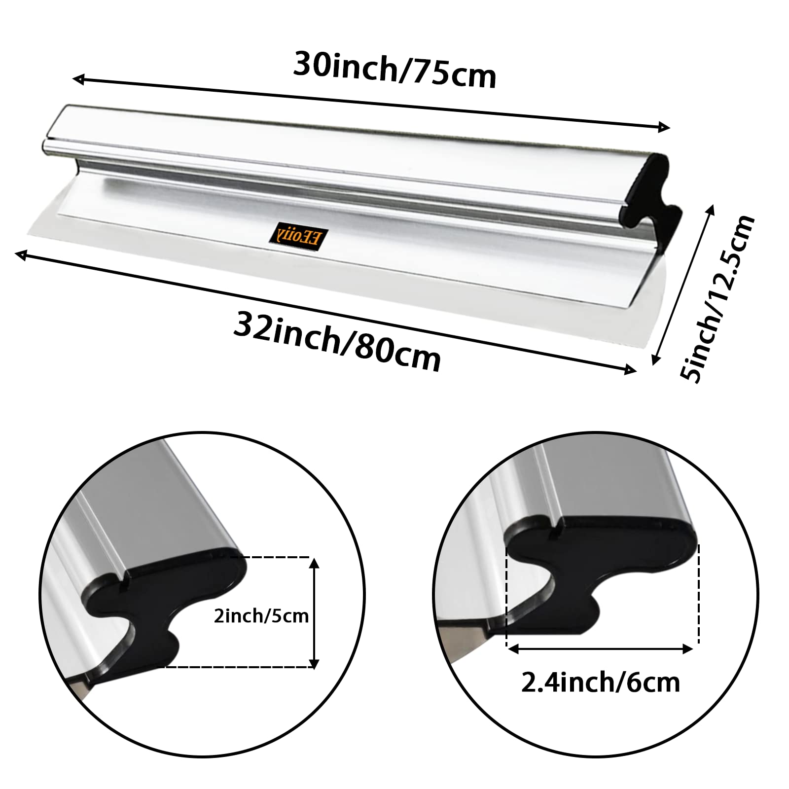 32 Inch Skimming Blade - 0.35mm & 0.5mm 301 Stainless Steel Blades with Aluminum Handle - Professional Drywall Putty Knife for Gyprock, Plasterboard & Wall Leveling - Perfect for Home Renovation & DIY Wall Smoothing Projects