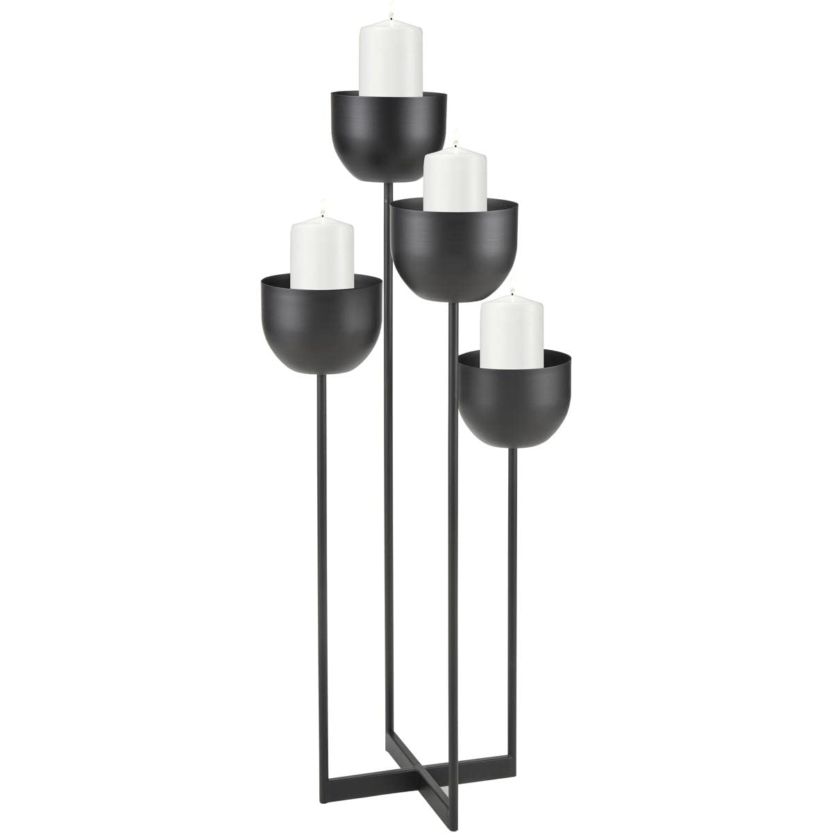 Large 38 x 17 Inch Modern Square Candle Holder - 50610-B - Perfect for Dining Table Centerpiece, Wedding Decor & Home Interior Lighting