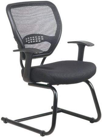 Breathable Mesh Office Chair with Air Grid Back Support - Ergonomic Visitor Chair for Home & Office [5505] - Perfect for Reception Areas, Waiting Rooms & Conference Rooms