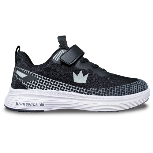 Brunswick Strike Zone Youth Black/Grey Bowling Shoes - Lightweight & Comfortable for Kids' League Play & Practice
