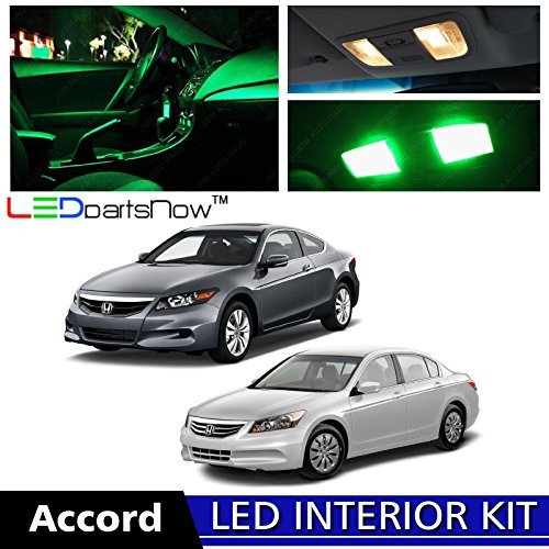 2003-2012 Honda Accord Interior LED Light Kit - 12pc Green LED Bulb Replacement Set for Dome, Map & Trunk Lights | Upgrade Car Interior Lighting for Better Visibility & Style
