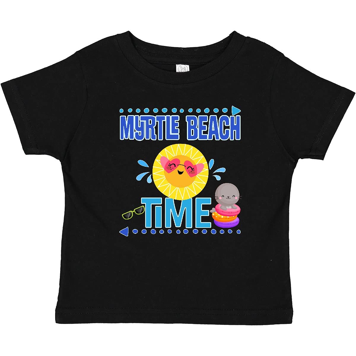 Inktastic Myrtle Beach Vacation Time Baby T-Shirt - Cute Summer Travel Outfit for Infants & Toddlers - Perfect for Beach Trips, Family Photos & Casual Wear