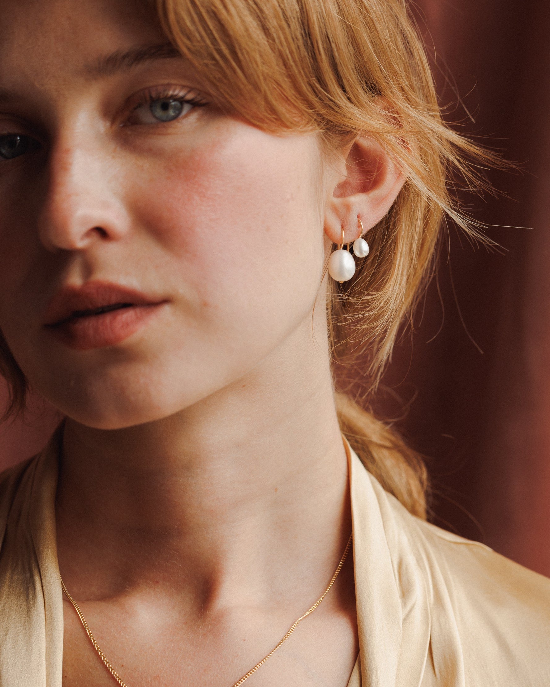 Pearl Bubble Earrings for Women - Elegant Round Pearl Stud Earrings - Perfect for Weddings, Parties & Everyday Wear