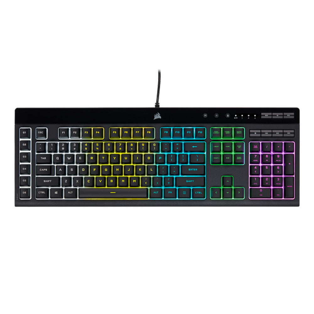 Corsair K55 RGB PRO Gaming Keyboard - Mechanical Feel, RGB Backlit, Spill-Resistant - Perfect for PC Gaming, Streaming & Office Work