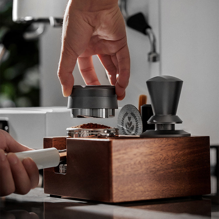 Premium Espresso Tamping Station with Built-in Organizer - Durable Coffee Bar Accessory for Home Baristas & Coffee Shops | Perfect for Espresso Preparation & Workspace Organization