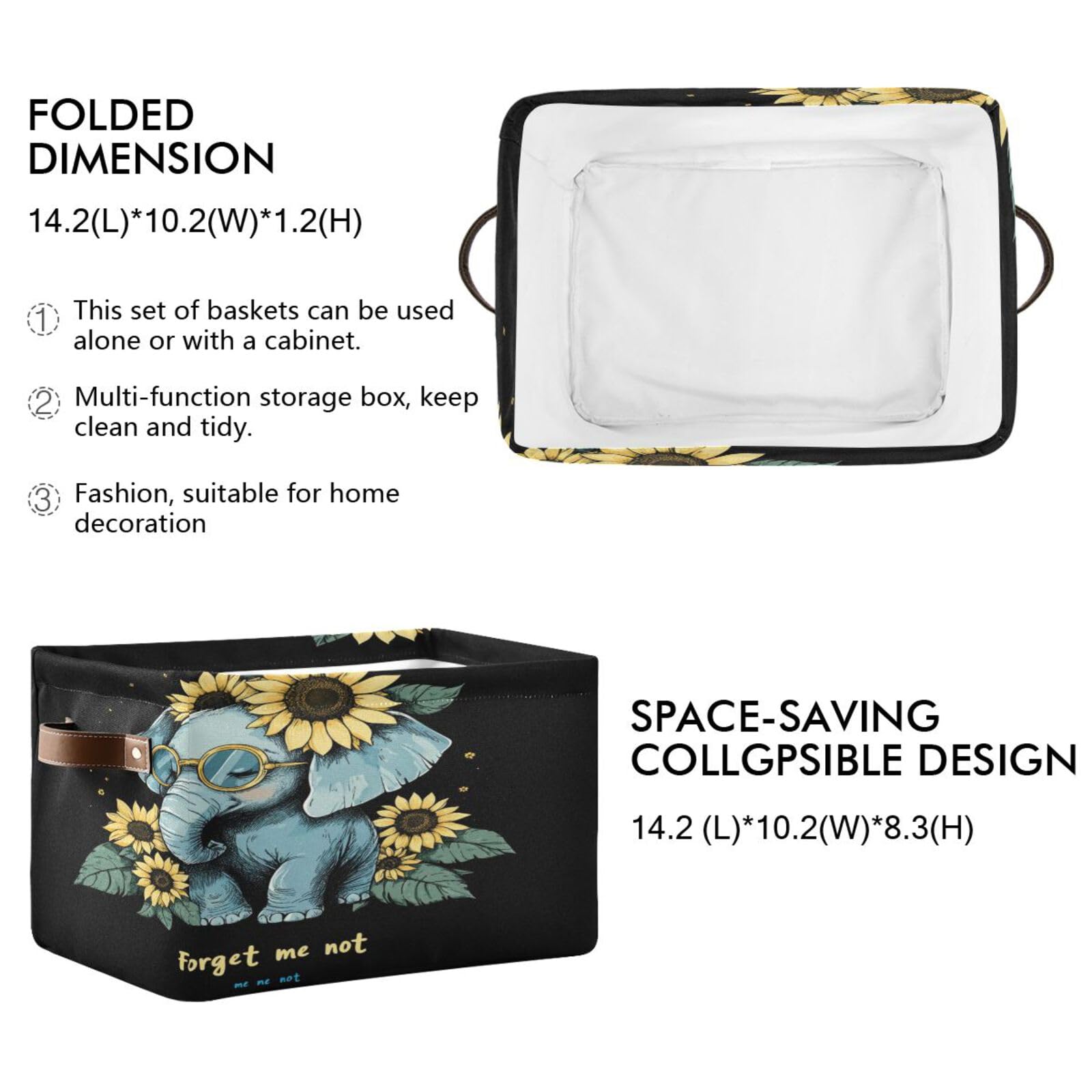 Large Fabric Storage Bins with Handles - Closet & Shelf Organizers for Clothes, Toys | Home Decor