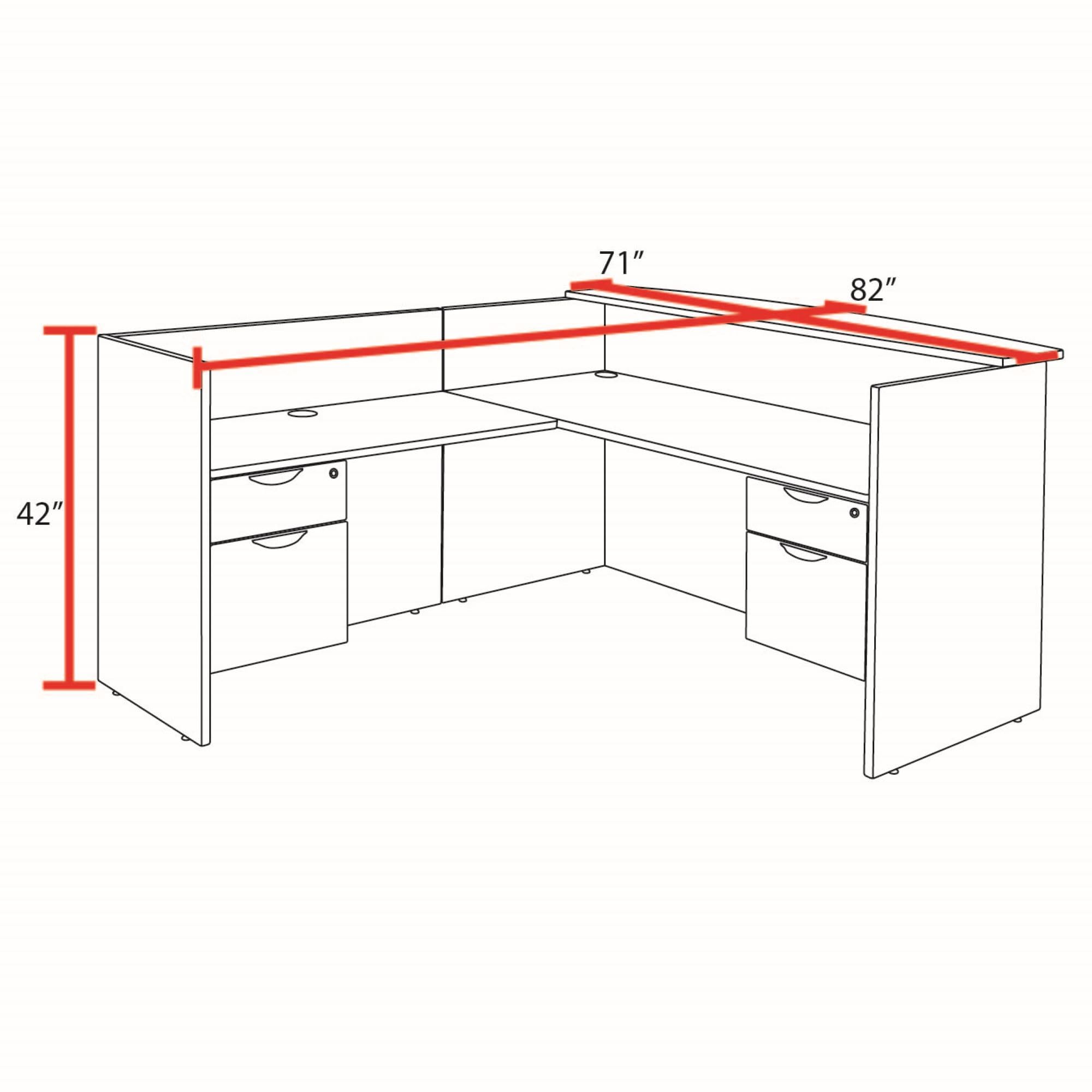 Regency Pedestal Reception Desk - 71