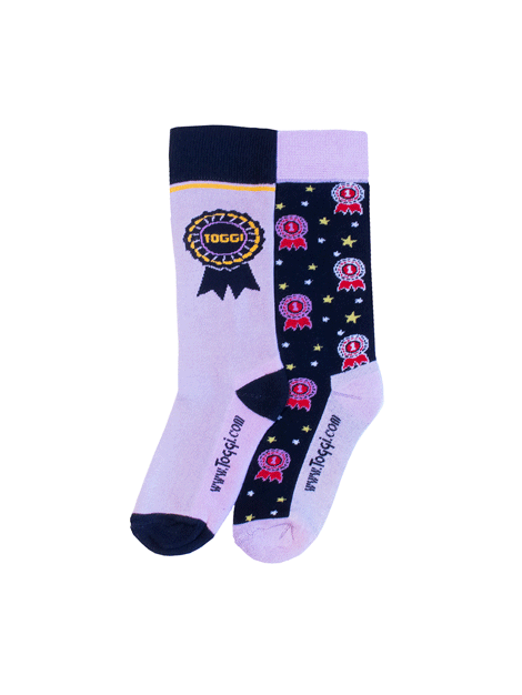 Toggi Kids' Riding Socks - 2 Pack Non-Slip Equestrian Socks for Horseback Riding & Stable Use