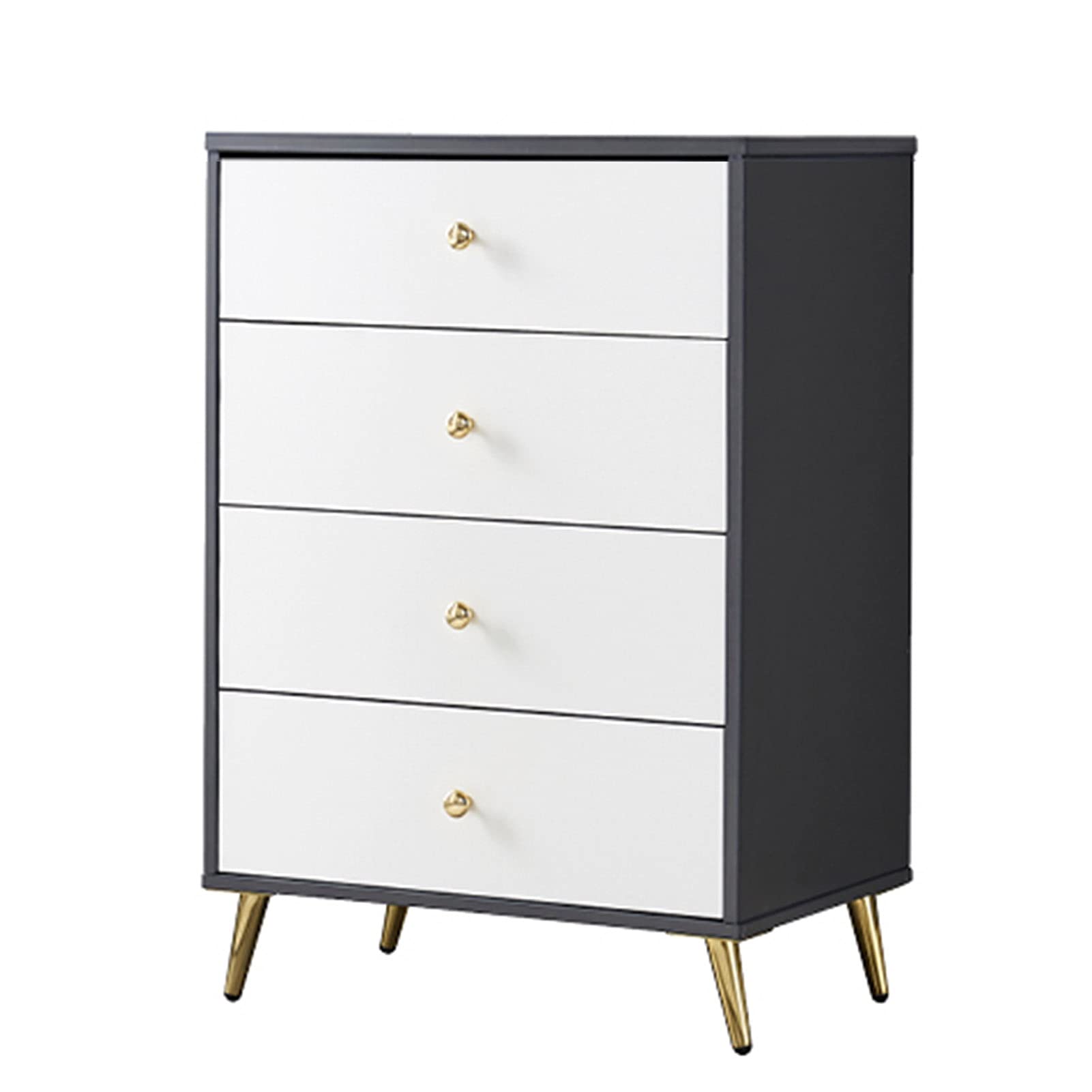 4-Tier Wooden Dresser with Silent Slide Rail & Metal Handle - Sturdy Chest of Drawers for Bedroom, Living Room, or Entryway Storage | Perfect for Organizing Clothes, Accessories & Home Essentials