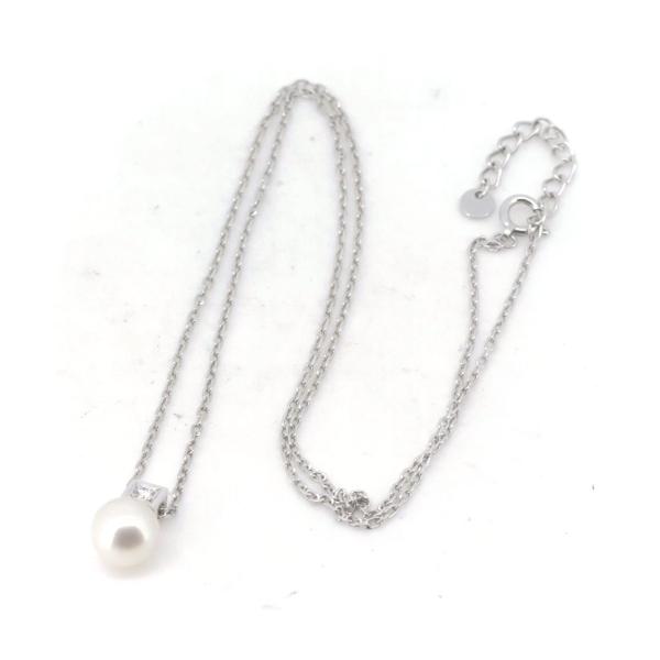 18K Gold Diamond Pearl Pendant Necklace - Luxury Vintage Jewelry for Women - Perfect for Weddings, Anniversaries & Special Occasions