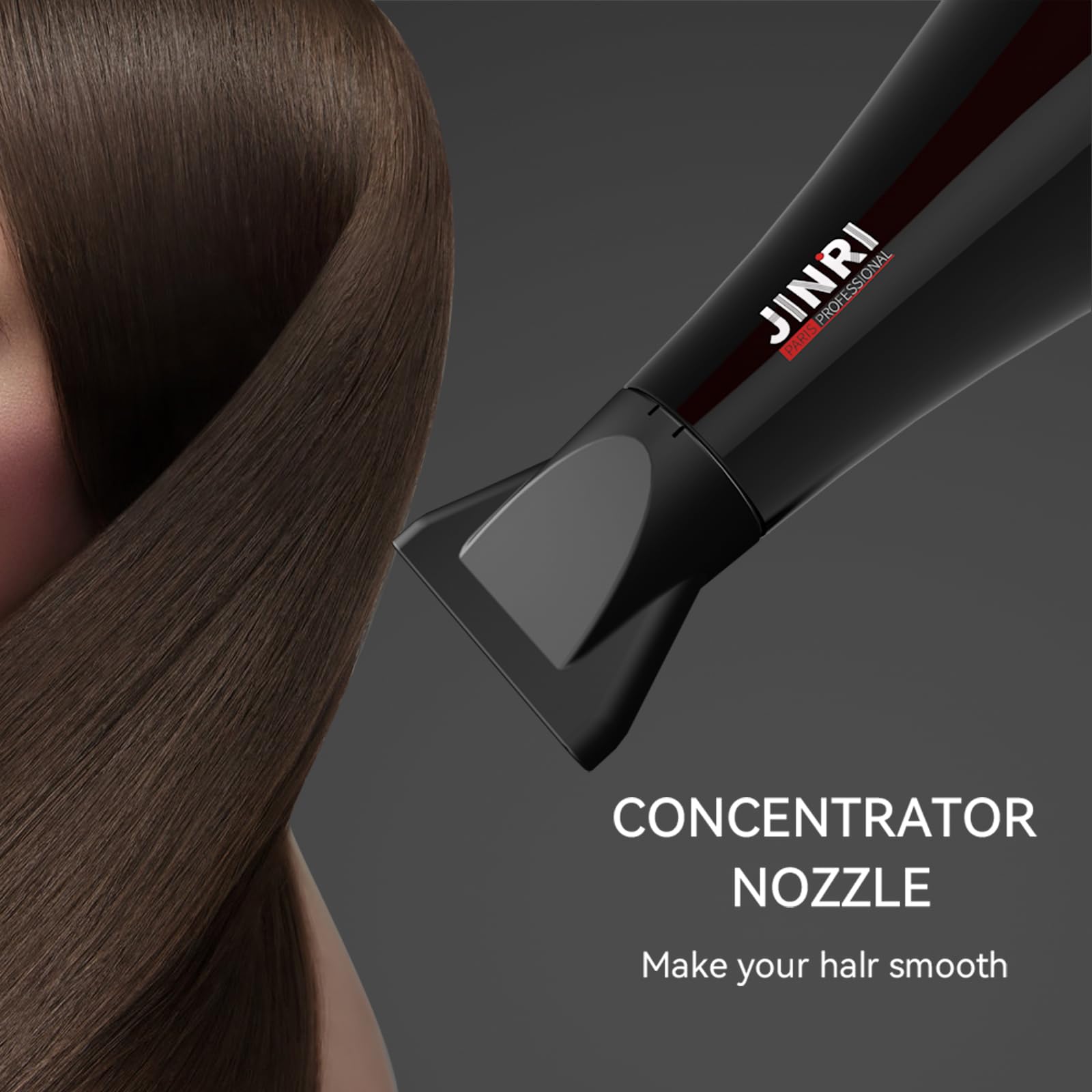 Berta 1875W Professional Salon Hair Dryer - Ceramic Ionic Blow Dryer with Concentrator, Quiet & Fast Drying, AC Motor, ETL Certified for Home & Salon Use