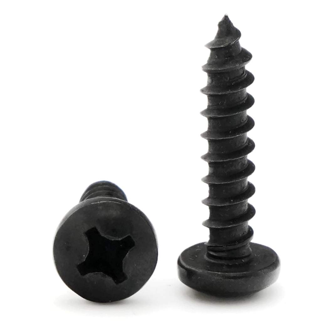 Phillips Pan Head SMS Black Oxide 18-8 Stainless Steel Screws - #8 x 3/8
