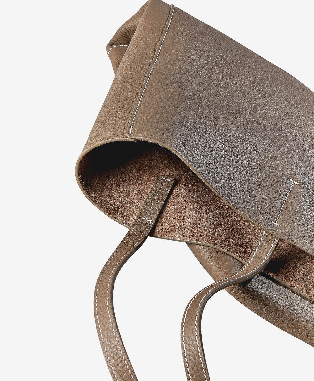 Hunter Tote Bag - Premium Driftwood Pebble Grain Leather Handbag for Women - Perfect for Work, Travel & Everyday Use