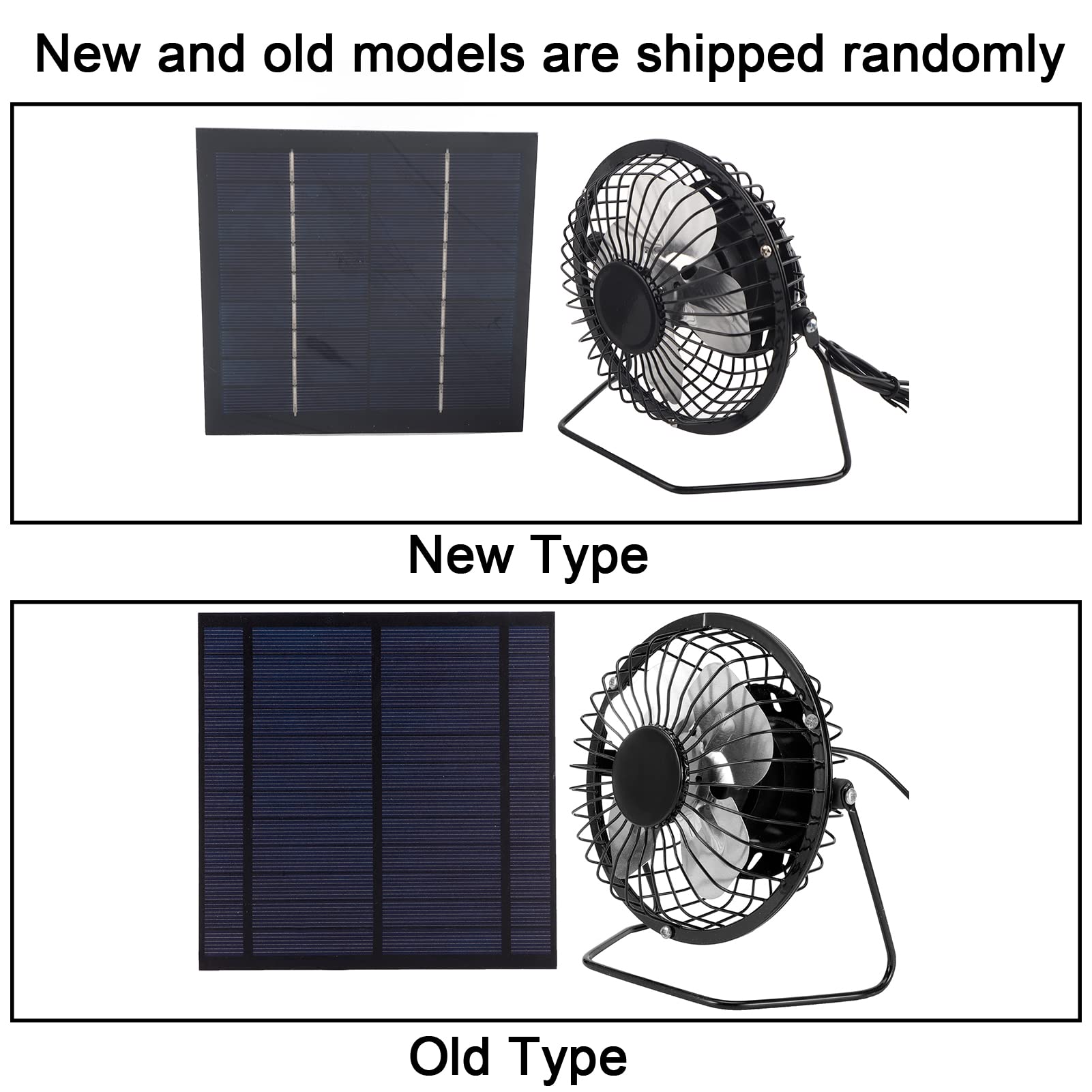 5W Solar Powered Fan with Mini Solar Panel - Portable Cooling Fan for Greenhouse, Dog House, RV, Trailer - Ideal for Outdoor Ventilation & Energy Savings