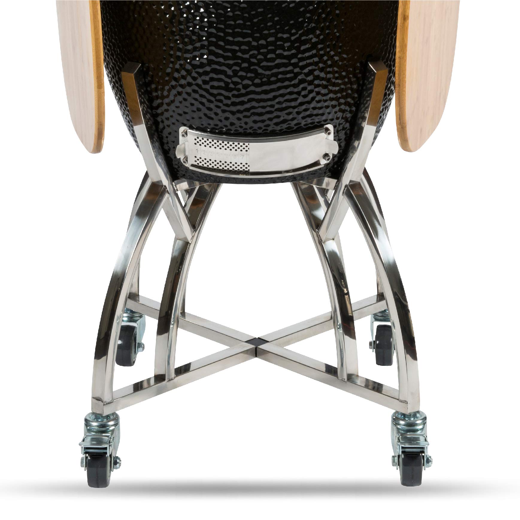 Premium Coyote Asado Smoker Stand with Heavy-Duty Caster Wheels | Portable Outdoor BBQ Grill Accessory | Perfect for Backyard Cooking, Tailgating & Camping
