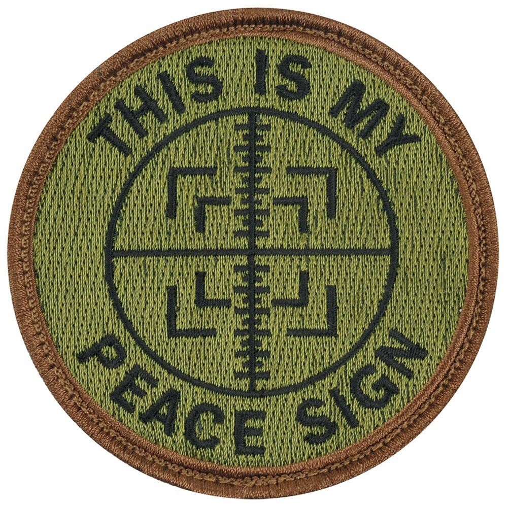 MEDALS OF AMERICA EST. 1976 - This is My Peace Sign Patch - Military & Veteran Apparel Accessory for Jackets, Bags & Uniforms