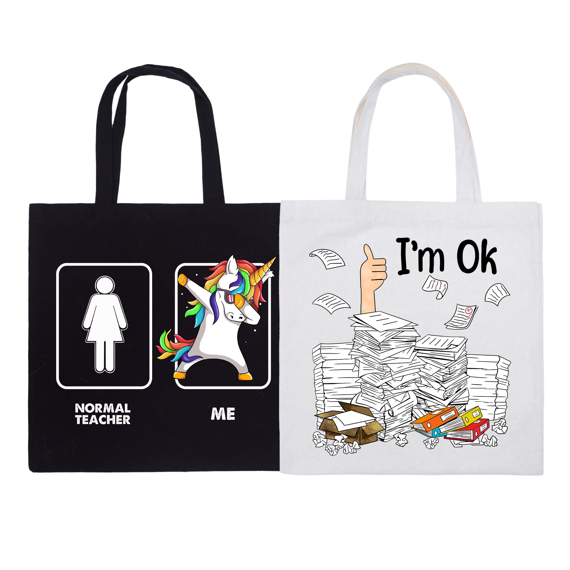 Custom Canvas Tote Bag - Reusable Grocery & Shopping Bag for Women & Teachers | Gift Idea for Girls & Everyday Use