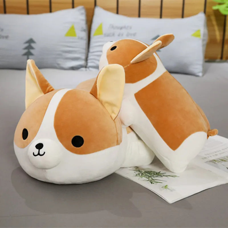 85cm Giant Cute Corgi Dog Plush Toy - Soft Stuffed Animal Puppy Pillow, Kawaii Lovely Doll for Kids | Perfect Christmas Gift, Birthday Present & Home Decor Cuddly Companion