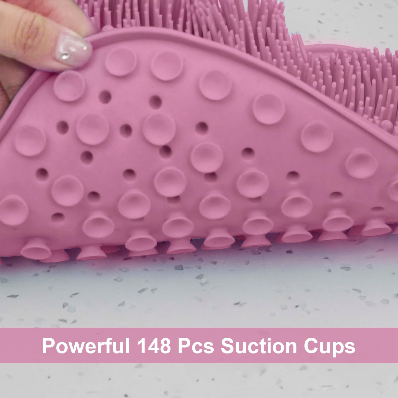 BESKAR Non-Slip Shower Foot Scrubber Mat - Exfoliating & Reflexology for Relaxing Feet - Perfect for Bath & Spa