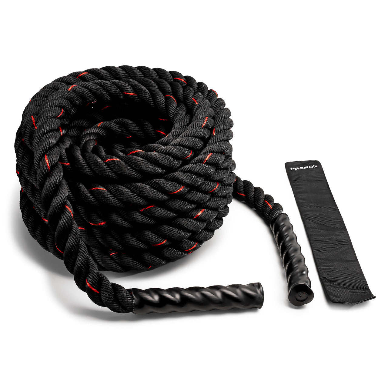 12M (40ft) Battle Ropes 38mm (1.5 Inch) Heavy Duty Exercise Rope for CrossFit, Gym & Home Workouts | ProIron PRO ZS01 2 | Strength Training & Cardio Fitness Equipment