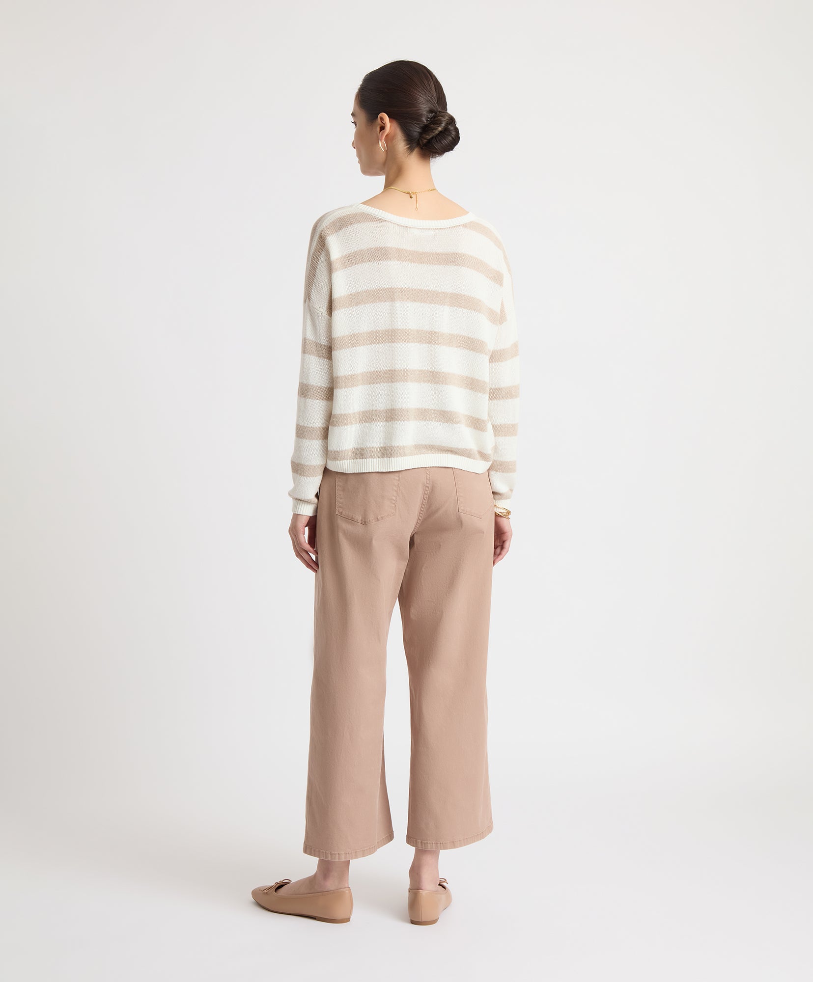 Boxy Crew Natural Wide Stripe T-Shirt - Soft Cotton Casual Tee for Men & Women | Perfect for Everyday Wear, Street Style & Layering