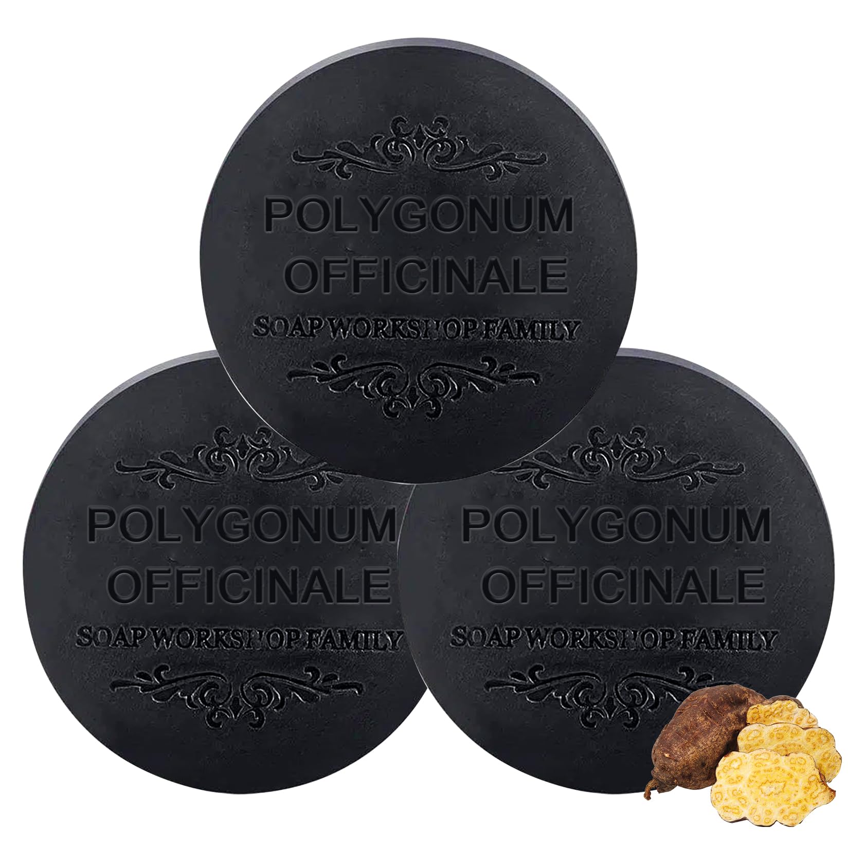 3PCS Natural Solid Shampoo Bars with Foaming Net - Deep Cleansing & Oil Control for Women & Men | Hair Thickening & Strengthening | All Hair Types | Perfect for Travel, Gym & Eco-Friendly Home Use