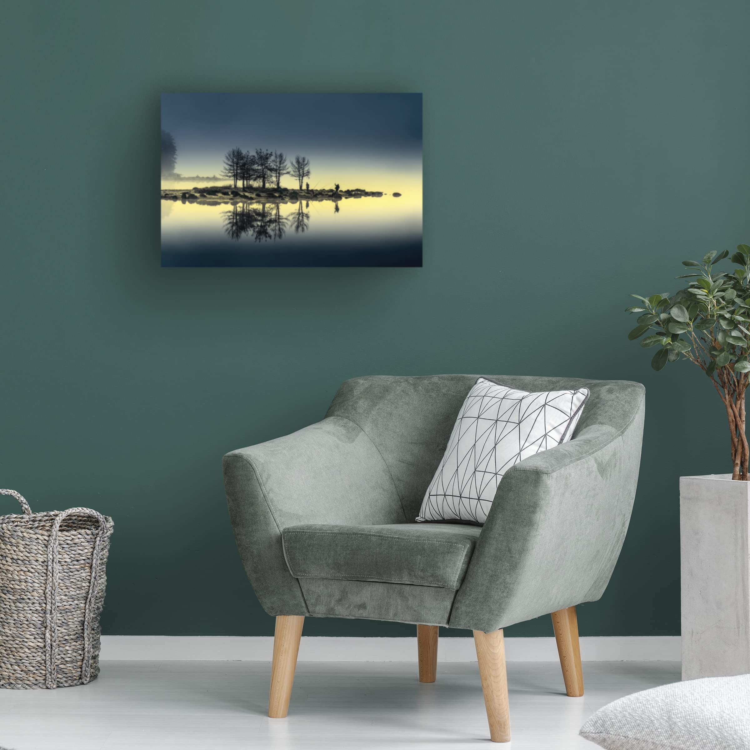 Trademark Fine Art 'Fishing' Canvas Wall Art Print by Albena Markova - Perfect for Living Room, Bedroom & Office Decor
