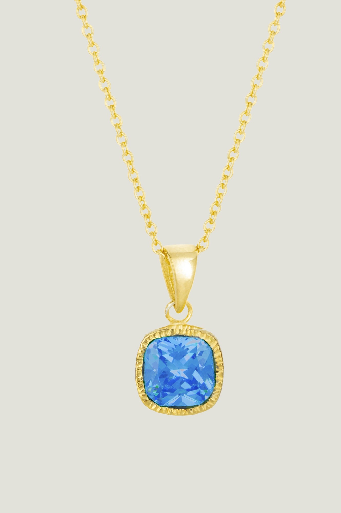 Lois Necklace | Blue Topaz Pendant | Elegant Jewelry for Women | Perfect for Parties, Weddings & Everyday Wear
