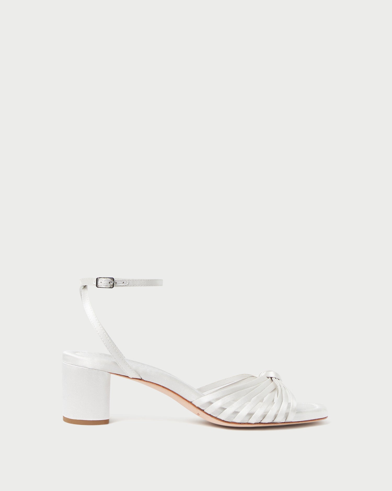 Olivia Cream Knot Mid Heel Sandals for Women - Comfortable Summer Dress Shoes for Weddings, Parties & Beach Vacations