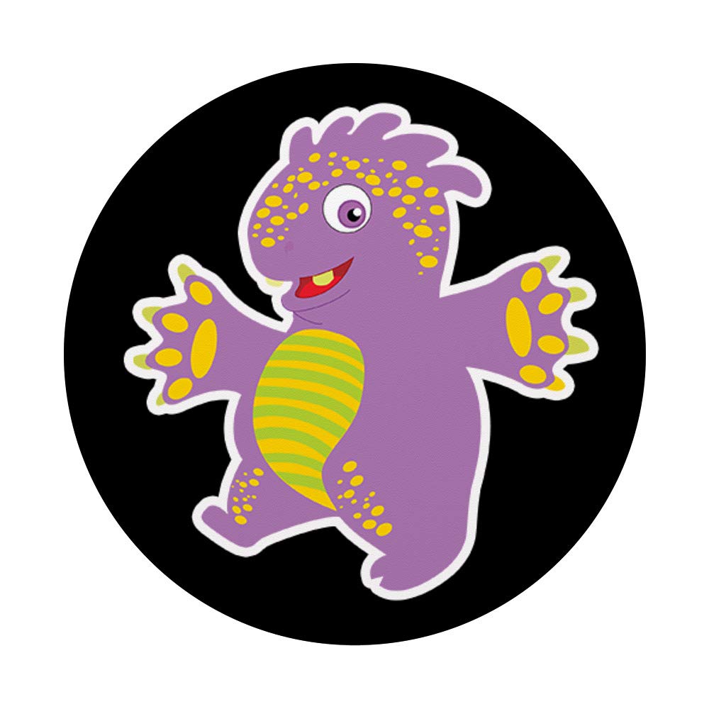 Purple Speckled Dinosaur Monster Plush Toy - Cute Dino Stuffed Animal for Kids' Room Decor, Birthday Gifts & Cuddling Companion