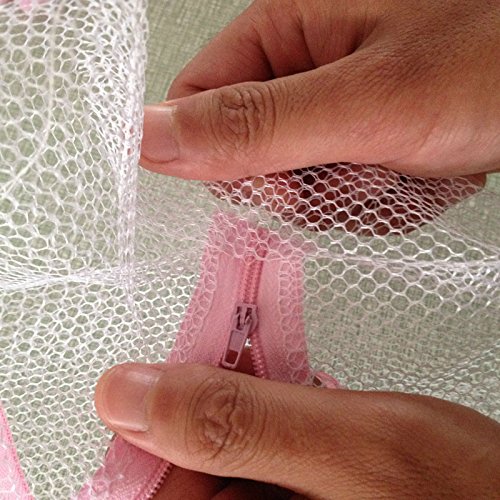 LOYE 9x9 Mesh Laundry Storage Bags - 3 Sizes for Socks, Underwear & Lingerie - Durable Washing Machine Organizer for Home & Travel (White, One Size) - Perfect for Closet Organization & College Dorm Storage