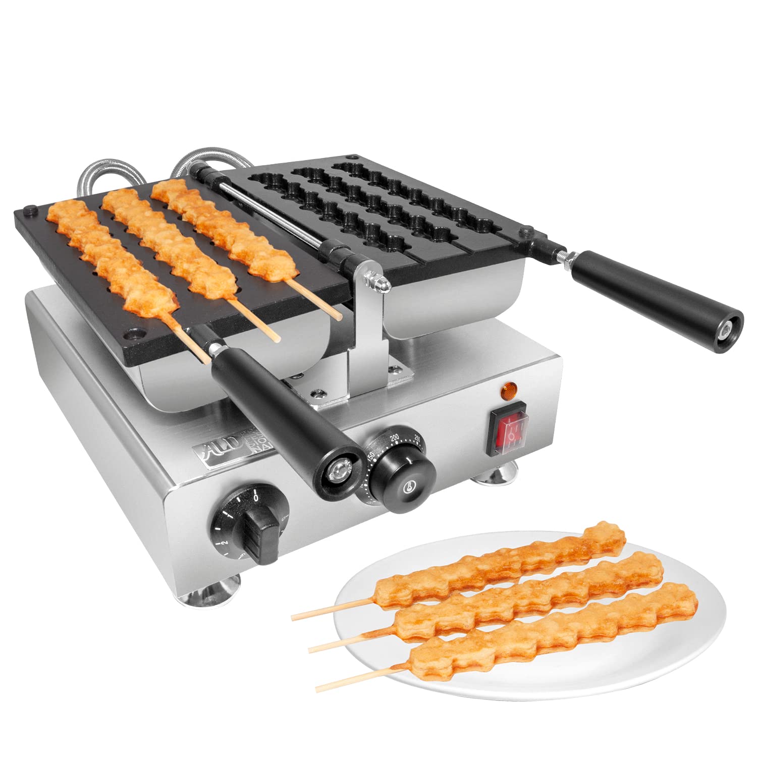 ALDKitchen 3 Cat Paw Shaped Waffle Maker Machine - 110V Electric Sticks Waffle Iron for Homemade Belgian Waffles - Perfect for Breakfast, Kids Parties & Holiday Gifts