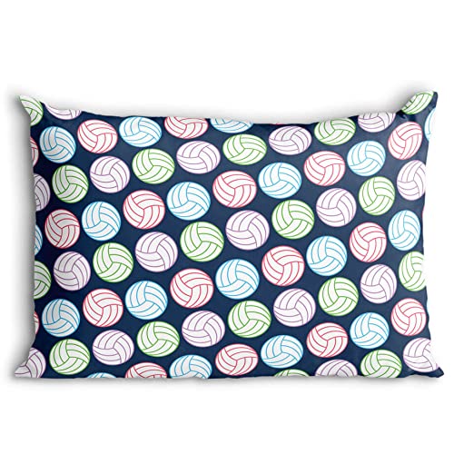 Volleyball Pattern Pillowcase - Soft Cotton Volleyball Themed Pillow Cover for Sports Lovers - Perfect for Bedroom Decor, Dorm Room, Game Day & Volleyball Fan Gifts