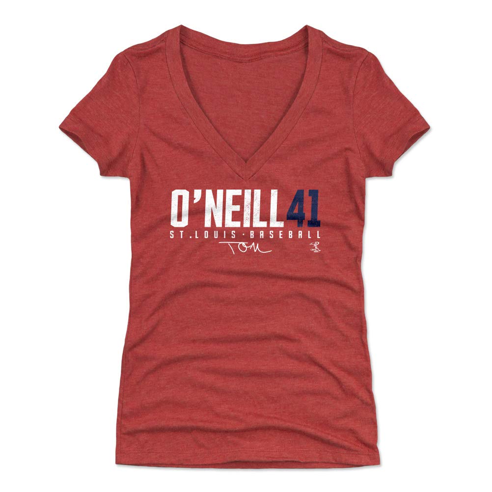 500 LEVEL Tyler O'Neill Women's Baseball Jersey - St. Louis Cardinals Women's Shirt - Tyler O'Neill Elite Player T-Shirt for Baseball Fans & Game Day Outfits