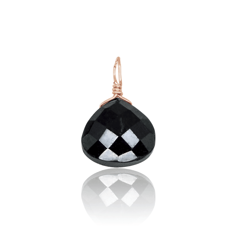 Tiny Black Onyx Teardrop Gemstone Pendant Necklace - Elegant Dainty Jewelry for Women, Perfect for Everyday Wear, Gift Giving & Special Occasions